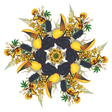 Saatchi Art Artist Kevin Steele; Collage, “Mandala 8” #art