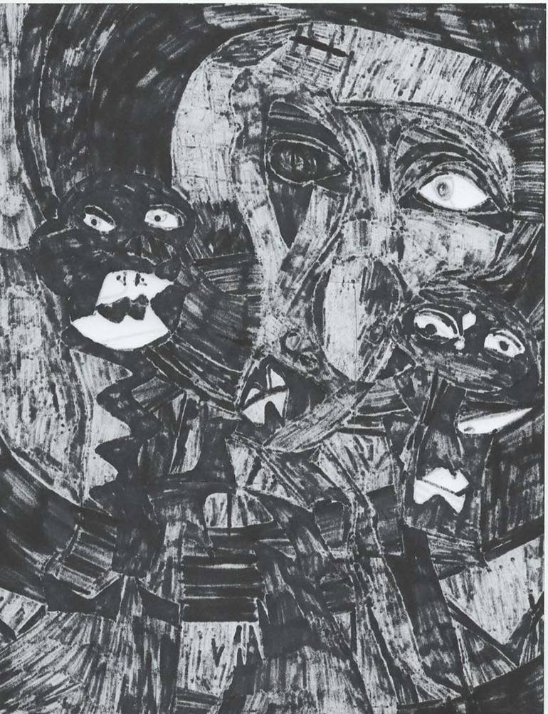 Faces/Negative Drawing by Paul Now | Saatchi Art