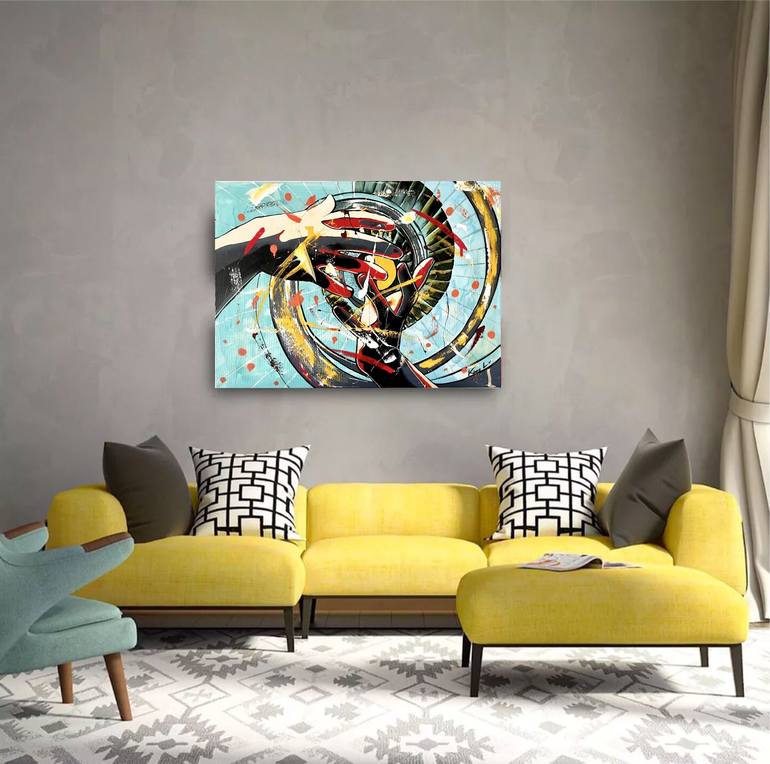 Original Pop Art Abstract Painting by Kiana Lu