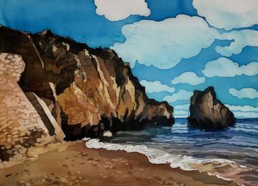 Original Fine Art Beach Paintings by Valentina Pushkareva