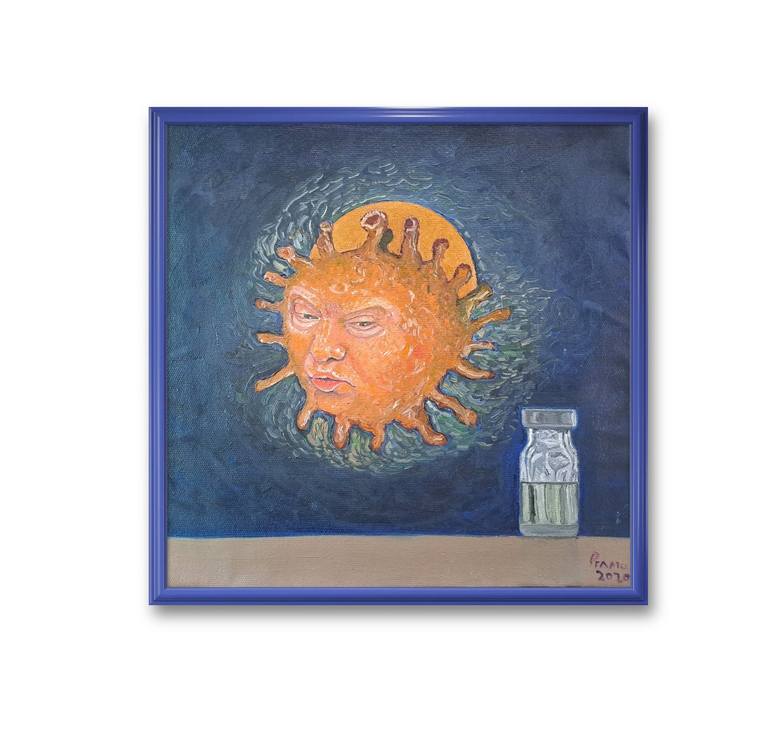 Original Surrealism Animal Painting by Pramu Kanjutium