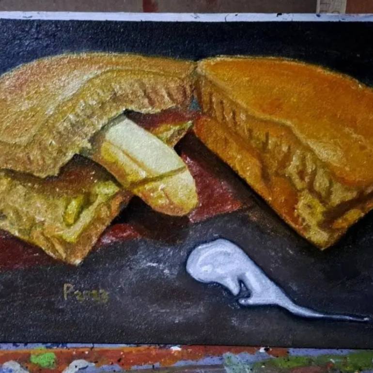 Original Realism Still Life Painting by Pramu Kanjutium