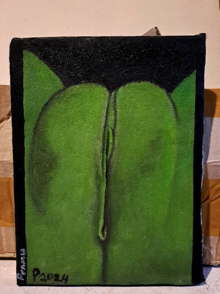 Original Abstract Nude Painting by Pramu Kanjutium
