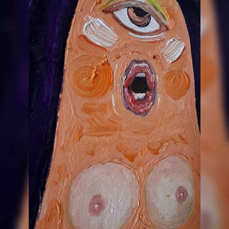 Original Figurative Erotic Painting by Pramu Kanjutium