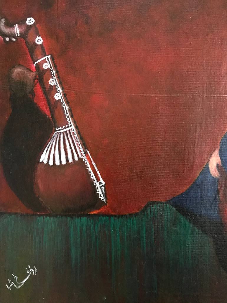 Original Abstract Music Painting by Bushra Rauf