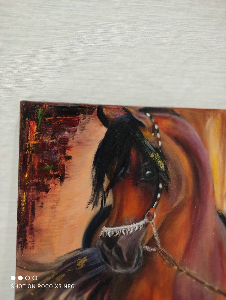Original Realism Horse Painting by Lyudmila Nekrasova