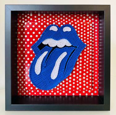 The Rolling Stones 3D Pop Art Silver Dots thumb