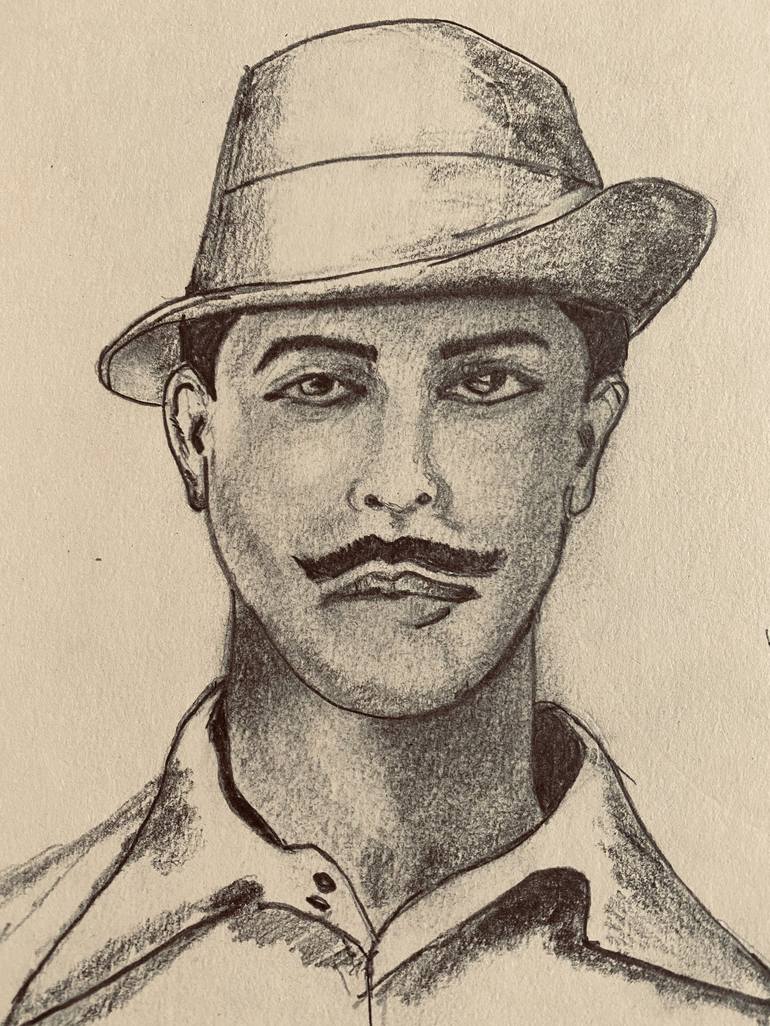 Image of Bhagat Singh sketch.-KJ357348-Picxy-saigonsouth.com.vn
