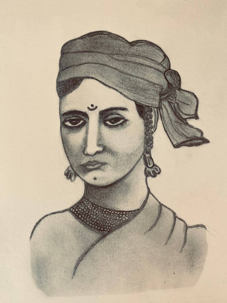 Rani lakshmi bai drawing easy