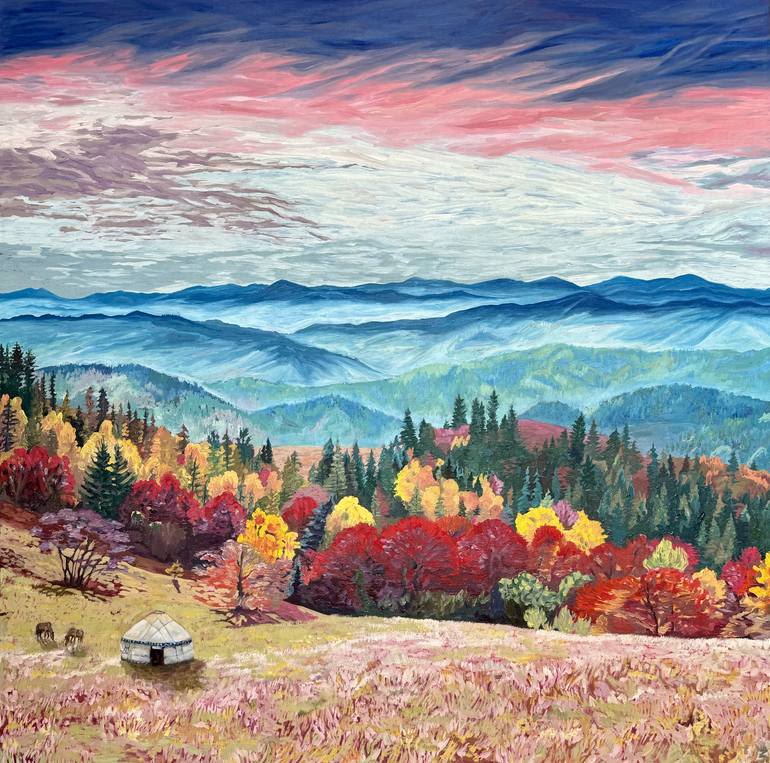Print of Impressionism Nature Paintings by Zulfiya Mukhamadeyeva
