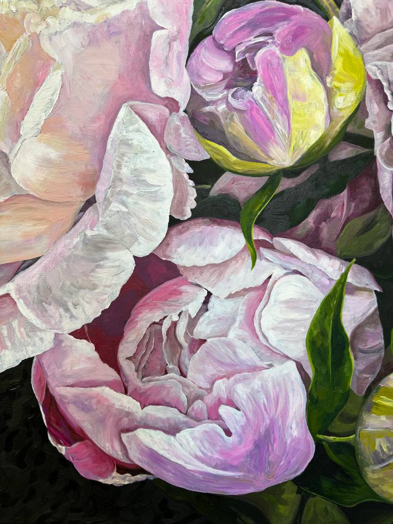 Original Impressionism Floral Painting by Zulfiya Mukhamadeyeva