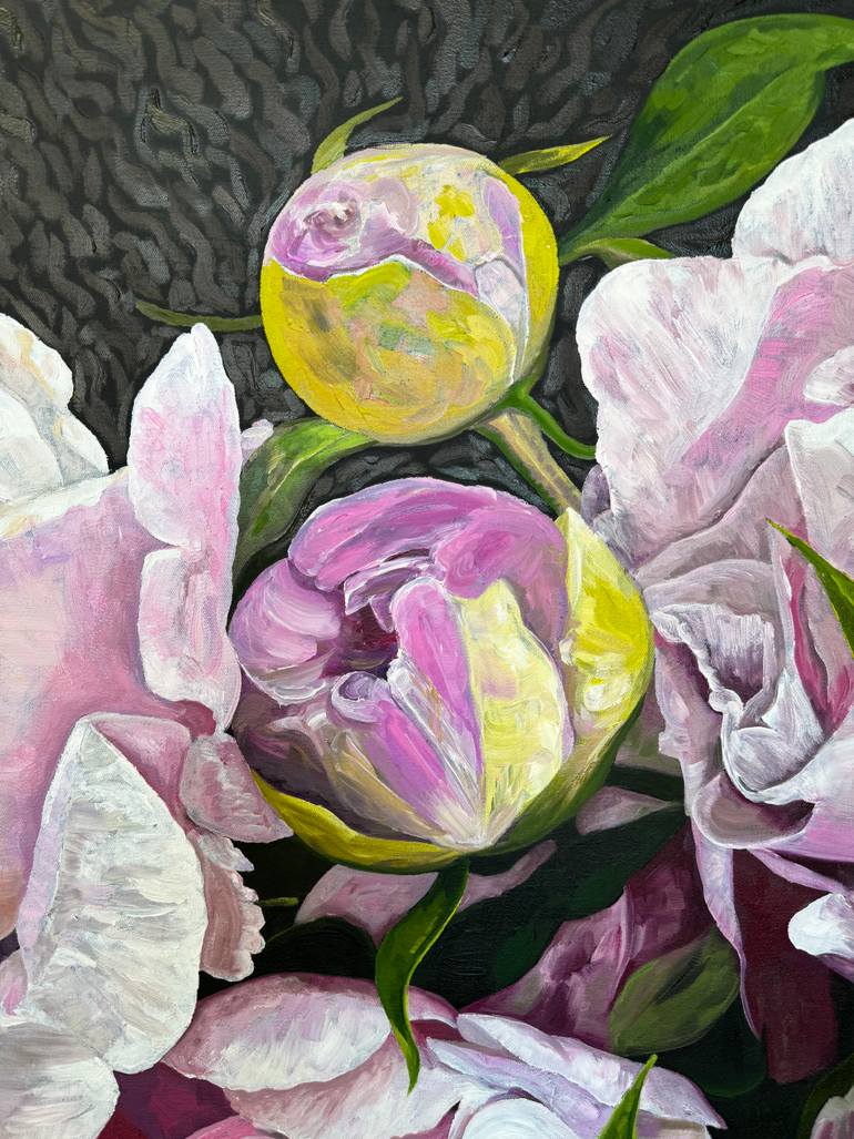 Original Impressionism Floral Painting by Zulfiya Mukhamadeyeva