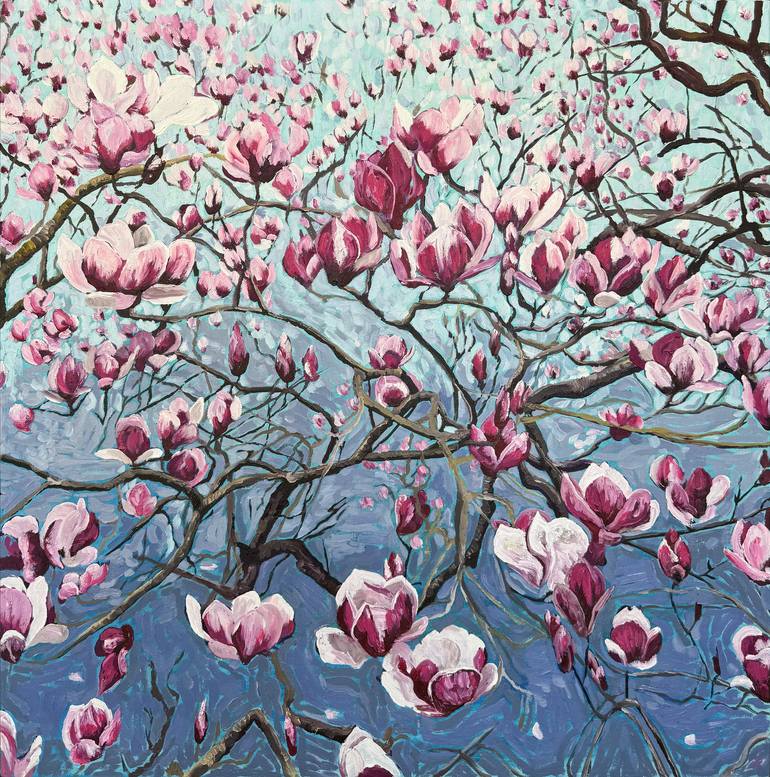 Print of Impressionism Floral Paintings by Zulfiya Mukhamadeyeva