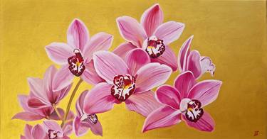 Burgundy Cymbidium Orchid thumb