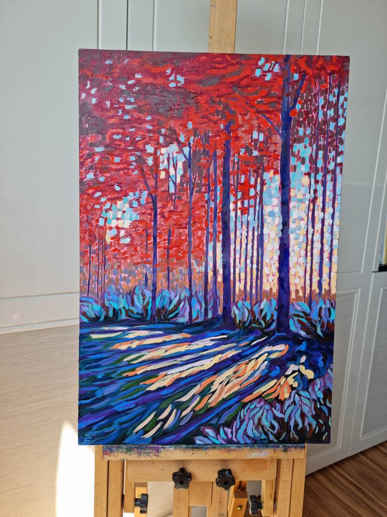 Original Impressionism Nature Drawing by Zulfiya Mukhamadeyeva