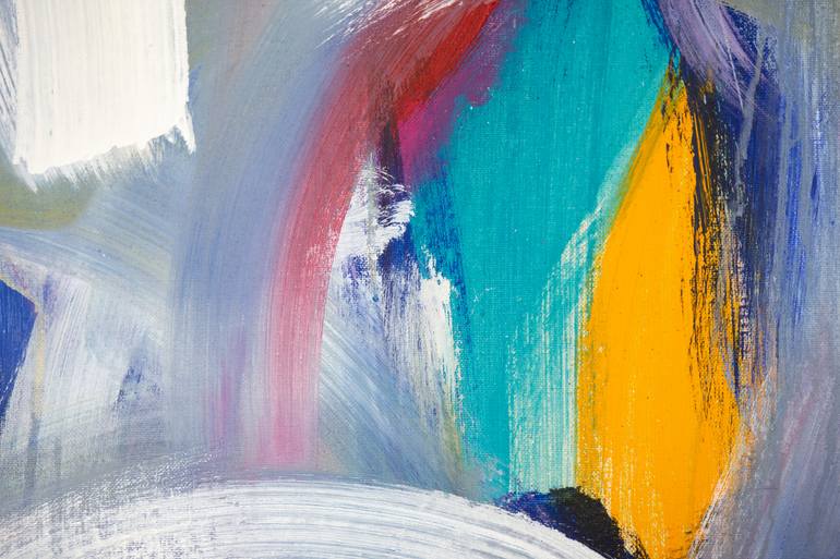 Original Abstract Expressionism Abstract Painting by Ros Malovanyi
