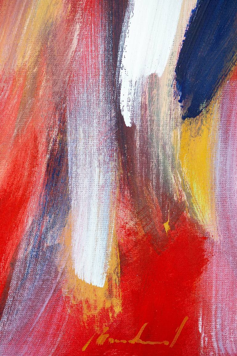 Original Abstract Expressionism Abstract Painting by Ros Malovanyi