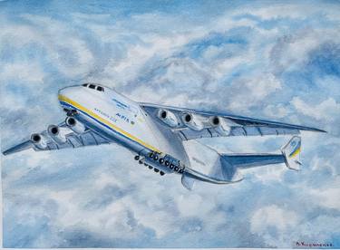 Print of Impressionism Airplane Paintings by Viktoriia Kyrylenko