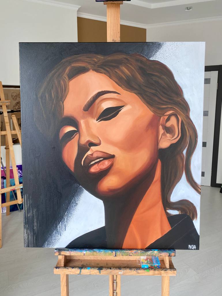 Original Portraiture People Painting by Olha Naduieva