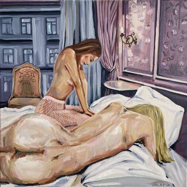 "Suite №7"- vivid painting, gift idea, erotic painting, sexy female images thumb