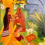 Indian Triptych - Panel A - Ladies