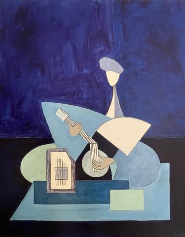Original Cubism Music Paintings by Michel Testard