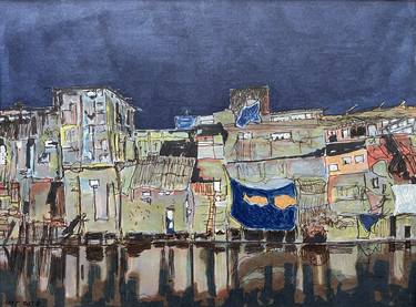 Original Figurative Landscape Painting by Michel Testard