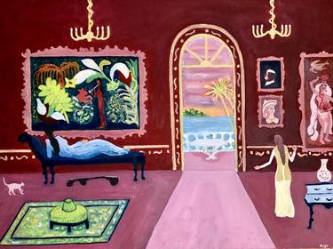 Original Impressionism Interiors Paintings by Michel Testard