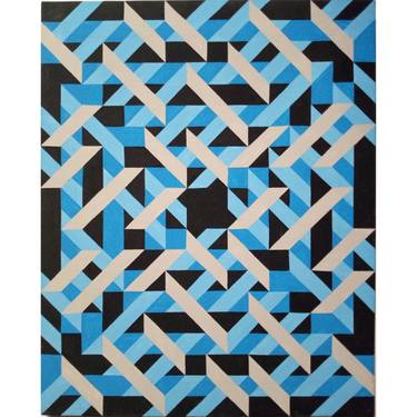 Original Abstract Geometric Paintings by Amine Naima