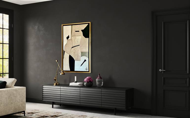 Original Minimalism Abstract Painting by Nora Soliman