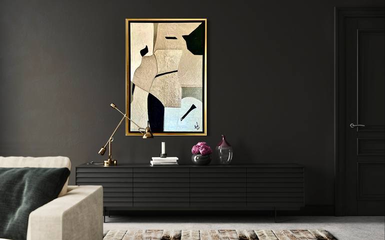 Original Minimalism Abstract Painting by Nora Soliman
