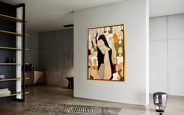 Original Abstract Expressionism Abstract Painting by Nora Soliman