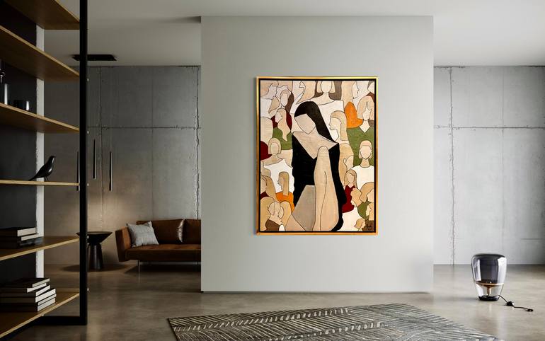 Original Abstract Expressionism Abstract Painting by Nora Soliman
