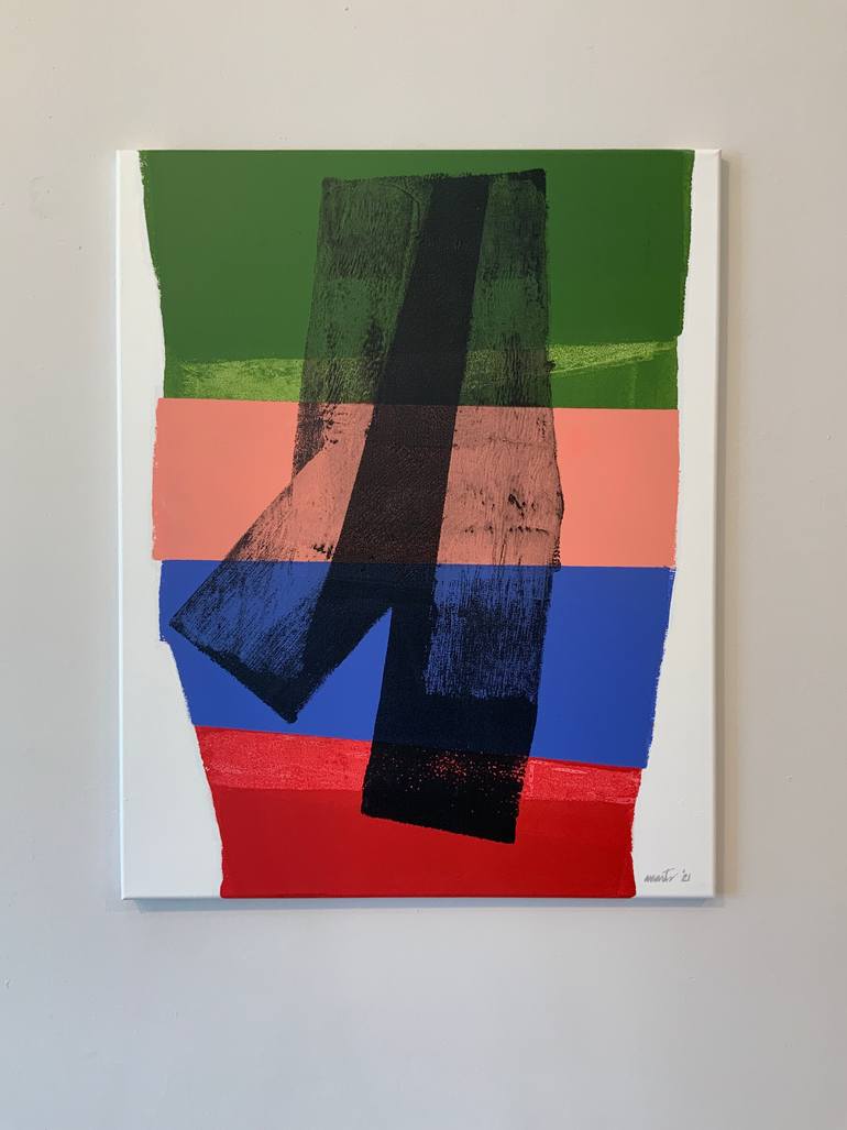 Original Cubism Abstract Painting by Denise Marts
