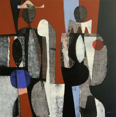 Original Cubism Abstract Painting by Denise Marts