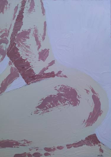 Original Abstract Erotic Painting by Lulu Cinn