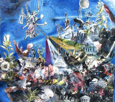 Original Conceptual Politics Mixed Media by Tanya Roland