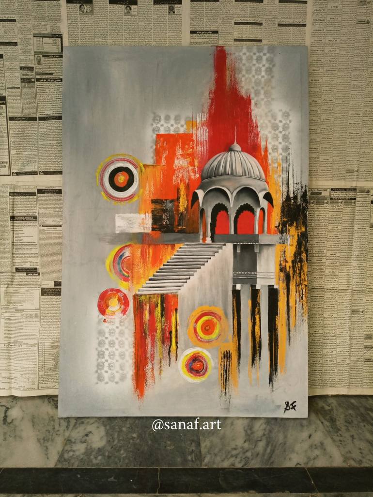 Original Abstract Expressionism Abstract Painting by Sana Fatima