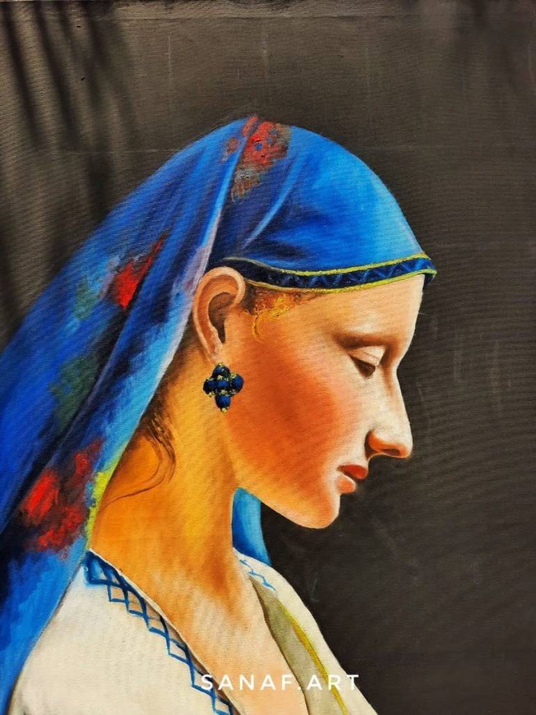 Original Expressionism Portrait Painting by Sana Fatima