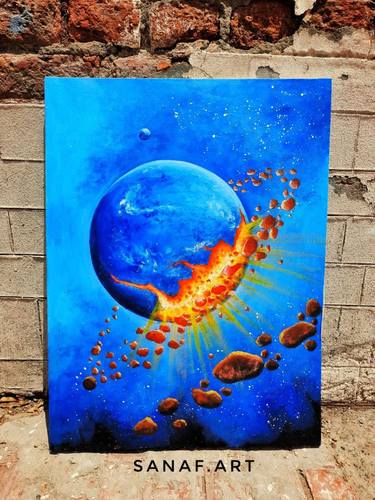 Original Conceptual Outer Space Paintings by Sana Fatima