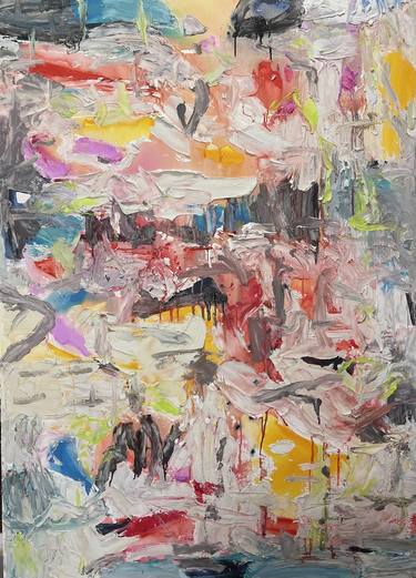 Original Abstract Expressionism Abstract Painting by Thaer Khazem