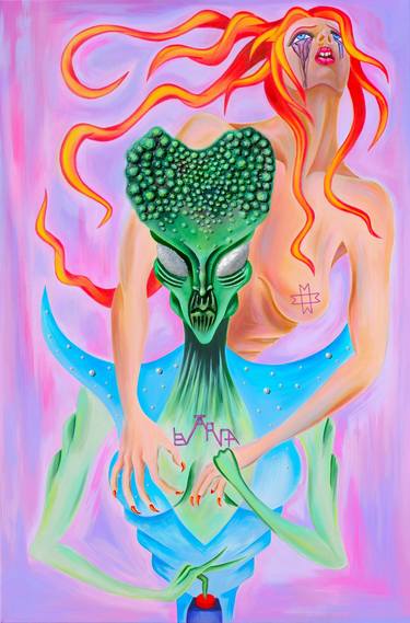 Original Figurative Erotic Painting by Ieva Arija Stafecka