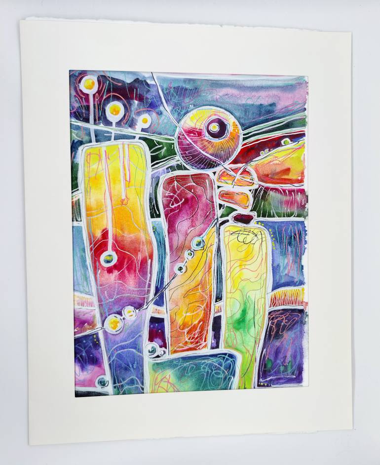 Original Cubism Abstract Painting by Nadiya Pankova