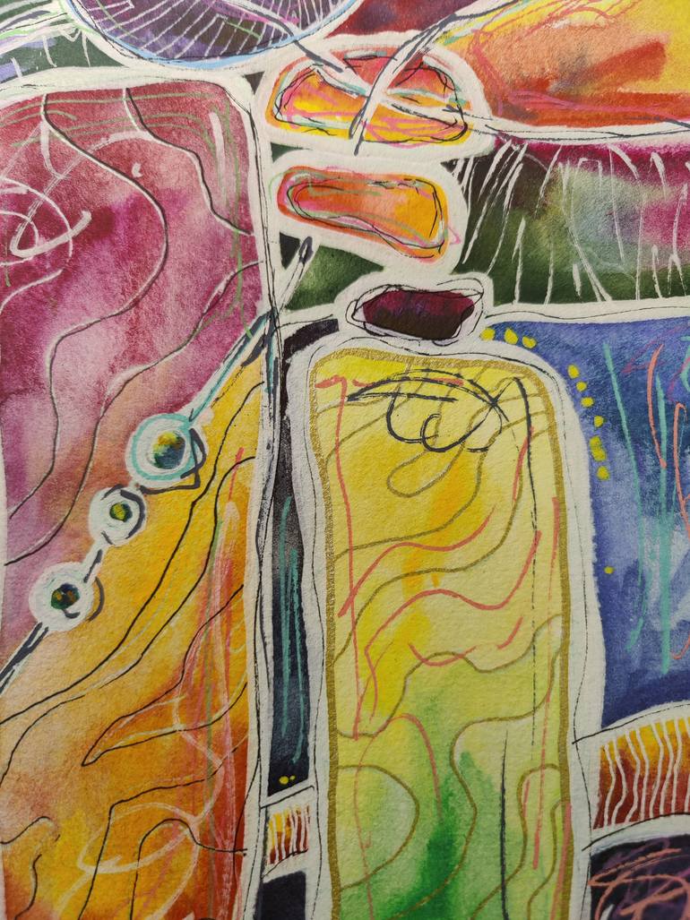 Original Cubism Abstract Painting by Nadiya Pankova