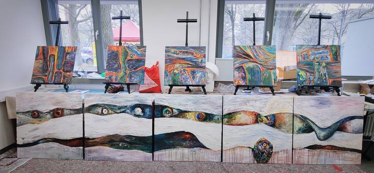 Original Abstract Expressionism Abstract Painting by Nadiya Pankova