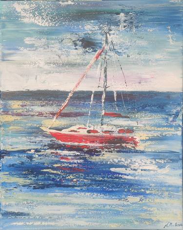 Print of Abstract Expressionism Boat Paintings by Nadiya Pankova