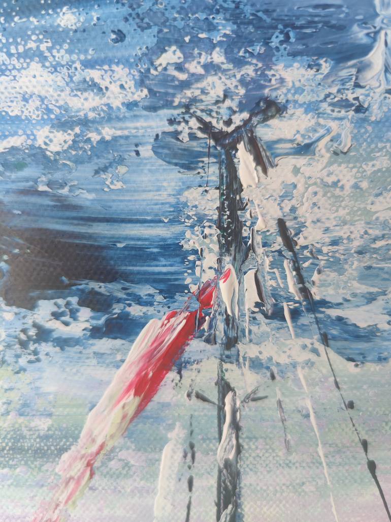Original Abstract Expressionism Boat Painting by Nadiya Pankova
