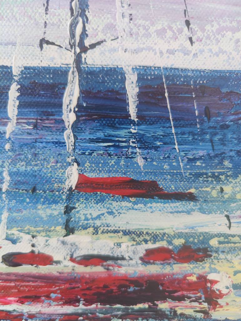 Original Abstract Expressionism Boat Painting by Nadiya Pankova