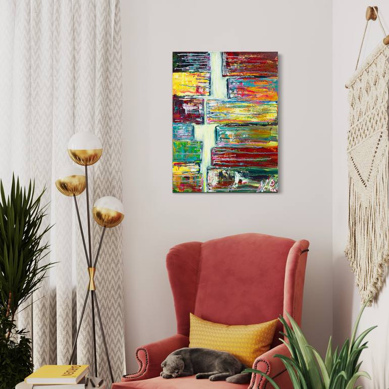 Original Abstract Expressionism Abstract Painting by Nadiya Pankova