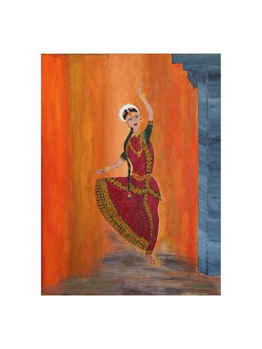 Original Figurative Performing Arts Paintings by Radhika Rammoorthy